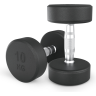 Гантель UNIX FIT PRO круглая обрезиненная 10 кг DBRND10PBKx2